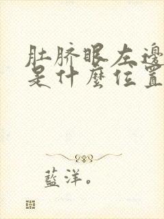 肚脐眼左边上疼是什么位置