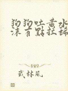 狗狗吐黄水带泡沫有点拉稀怎么办