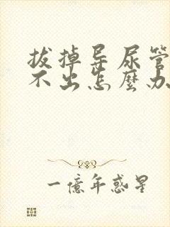 拔掉导尿管后尿不出怎么办