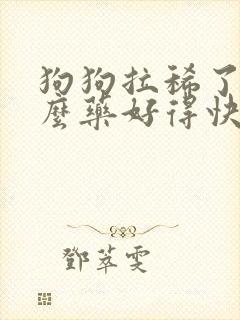 狗狗拉稀了吃什么药好得快