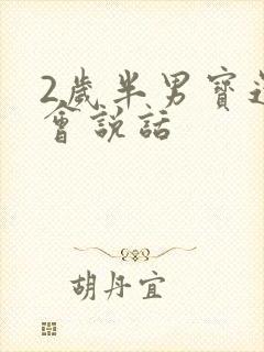 2岁半男宝还不会说话