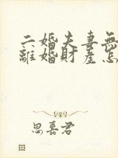 二婚夫妻无子女离婚财产怎么分配