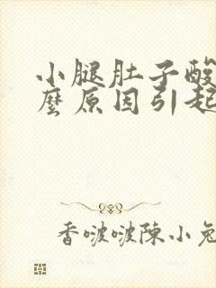 小腿肚子酸胀什么原因引起的