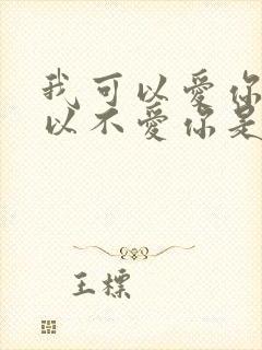 我可以爱你也可以不爱你是什么歌