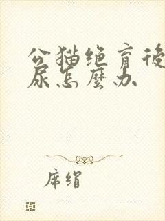 公猫绝育后还乱尿怎么办