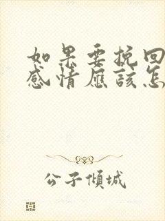 如果要挽回一段感情应该怎么说