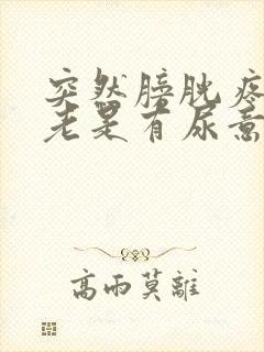 突然膀胱疼感觉老是有尿意