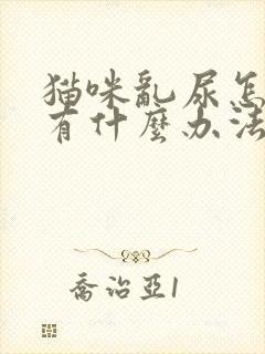 猫咪乱尿怎么办有什么办法