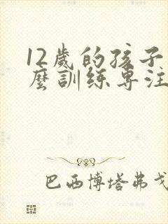 12岁的孩子怎么训练专注力