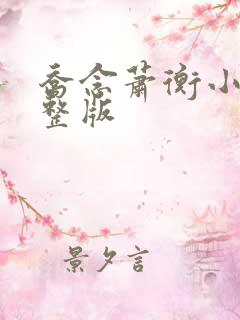 乔念萧衡小说完整版