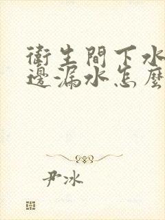 卫生间下水管旁边漏水怎么办