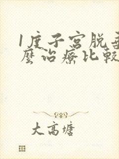 1度子宫脱垂怎么治疗比较好