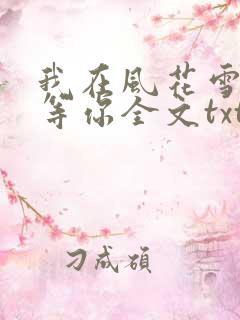 我在风花雪月里等你全文txt下载
