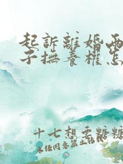 起诉离婚两个孩子抚养权怎么判