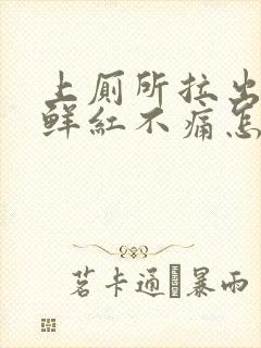 上厕所拉出血,鲜红不痛怎么回事