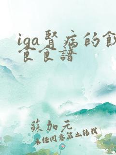 iga肾病的饮食食谱