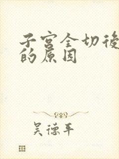 子宫全切后漏尿的原因