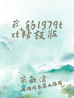 我的1979txt精校版