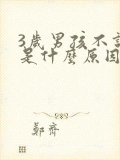 3岁男孩不说话是什么原因