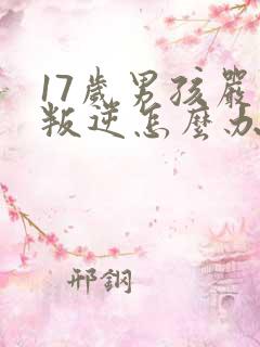 17岁男孩严重叛逆怎么办