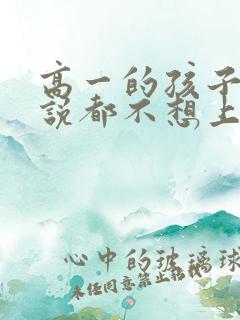 高一的孩子怎么说都不想上学