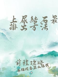 上尿结石最快的排出方法