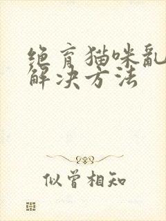 绝育猫咪乱尿的解决方法