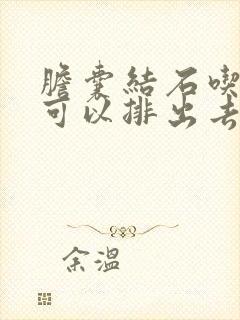 胆囊结石吃啥药可以排出去