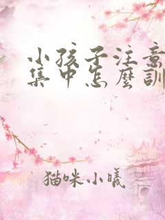 小孩子注意力不集中怎么训练