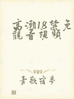 高潮18禁免费观看视频