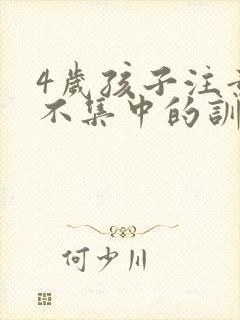 4岁孩子注意力不集中的训练方法