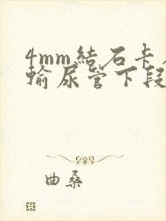 4mm结石卡在输尿管下段怎么办