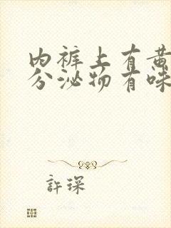 内裤上有黄黄的分泌物有味道是怎么回事