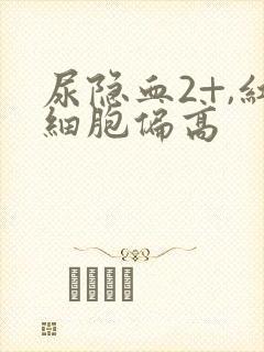 尿隐血2+,红细胞偏高