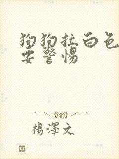 狗狗拉白色粘液要警惕