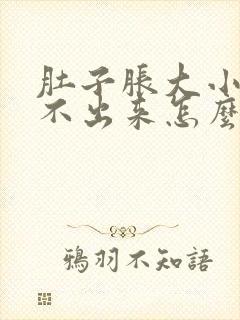 肚子胀大小便解不出来怎么办