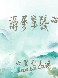 漏尿医院治疗手术多少钱