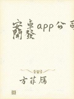 安卓app公司开发