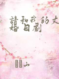 请和我的丈夫结婚 日剧