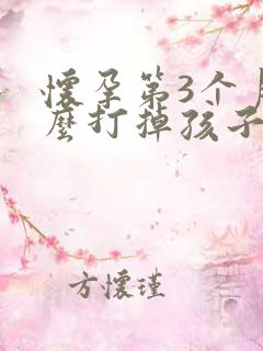 怀孕第3个月怎么打掉孩子