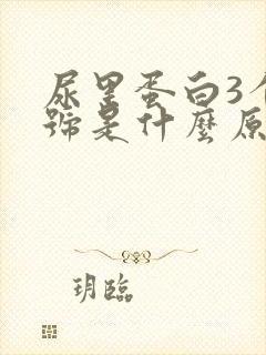 尿里蛋白3个加号是什么原因