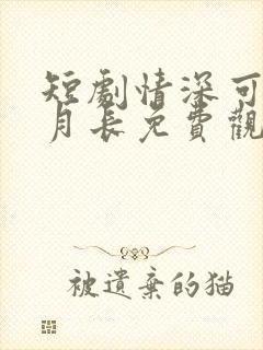 短剧情深可抵岁月长免费观看