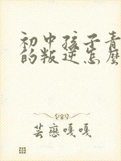 初中孩子青春期的叛逆怎么对待