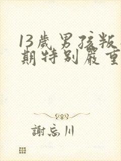 13岁男孩叛逆期特别严重怎么办