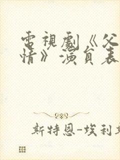 电视剧《父母爱情》演员表