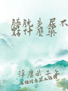 膀胱炎尿不尽吃点什么药