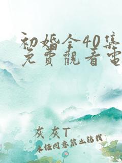 初婚全40集全免费观看电视剧