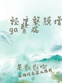 轻度系膜增生iga肾病