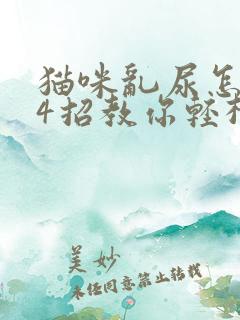 猫咪乱尿怎么办4招教你轻松解决