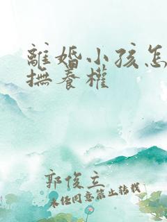 离婚小孩怎么判抚养权